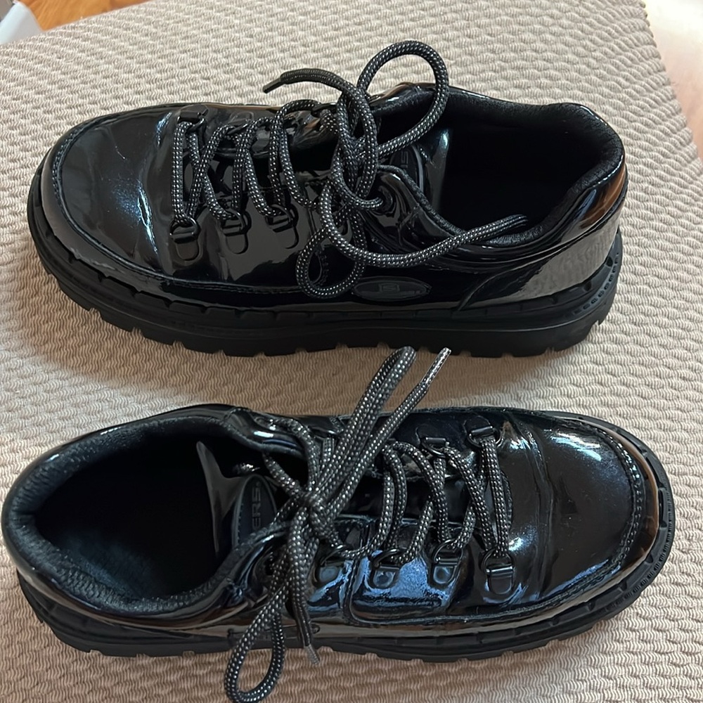 Skechers Jammers Platform Patent, Lace Up Shoes